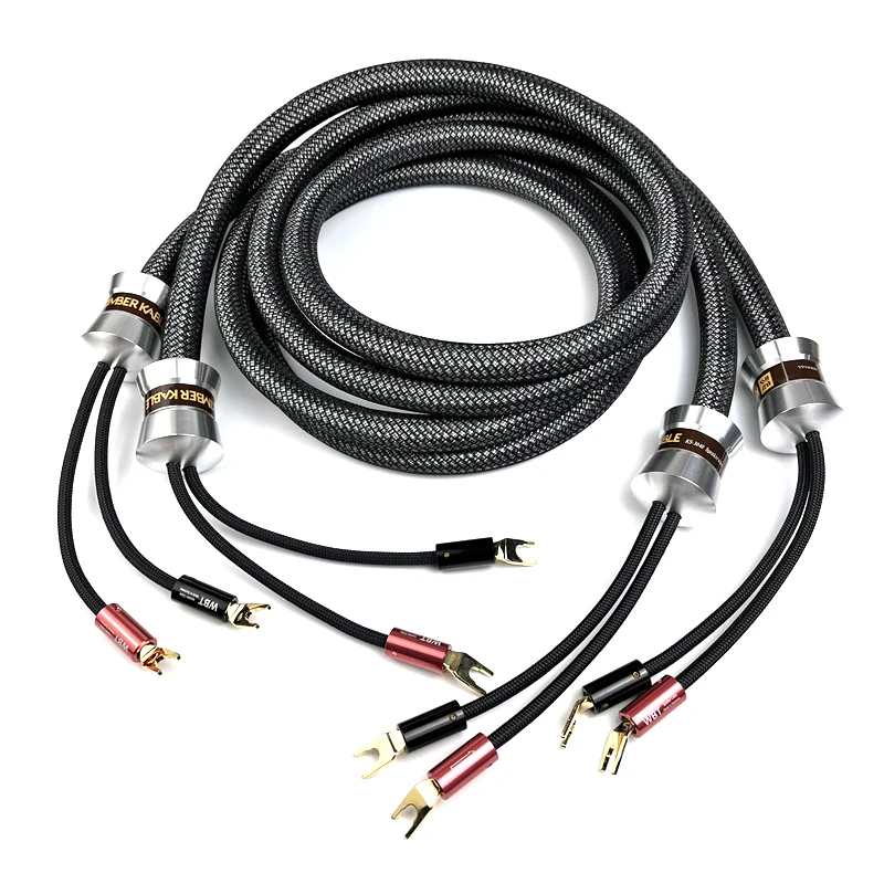 

Audiophile KS-3040 HiFi Audio Speaker Cable WBT Y Spade Plug Loudspeaker Wire