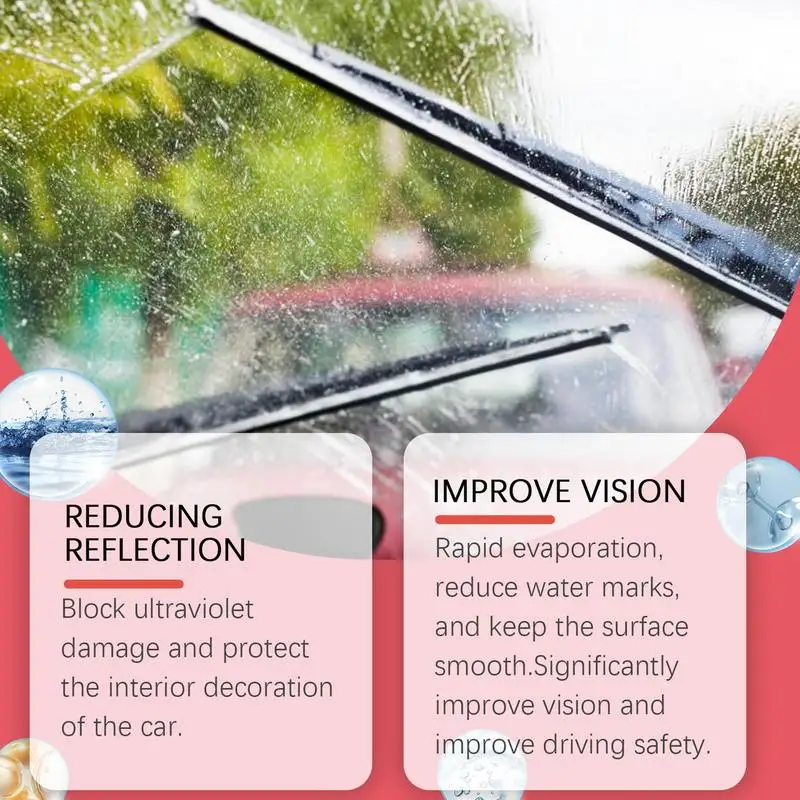 Automotive Oil Film Cleaning Brush Oil Film Cleaning Set 120ML Car Windshield Cleaner Outdoor Window Cleaner With Brush For All