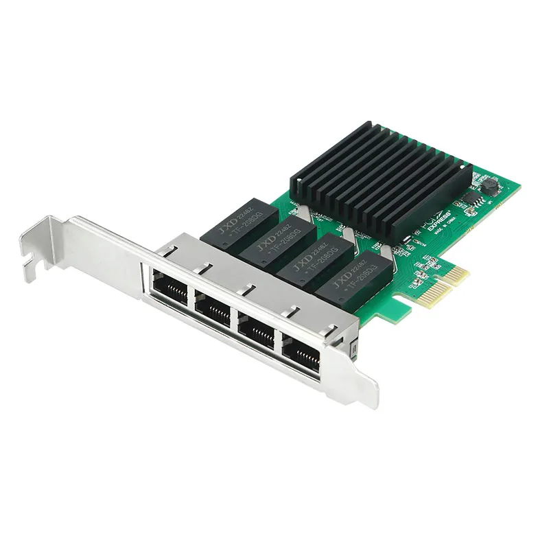 4 Port Network Card PCI Express x1 to Quad Ports RJ45 NIC RTL8111H Chip 10/100/1000Mbps Gigabit Ethernet Lan Card for PC Desktop - 5
