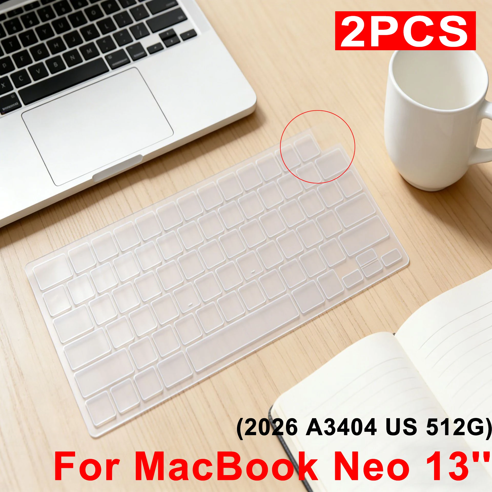 Ultra-Thin Keyboard Protector for 13-Inch Laptops - US Layout