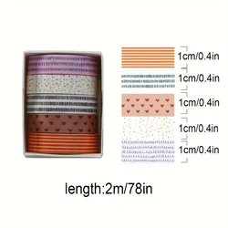Minimalist Solid Color Washi Tape Set - Decorative Craft Tape for Journaling, Scrapbooking, and Gifts (1127 - 4)