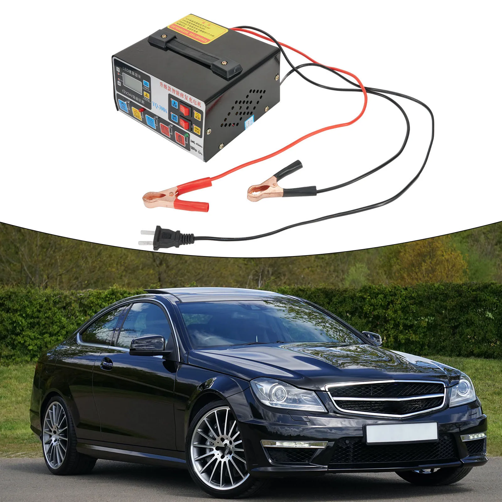 Heavy Duty Smart Vehicle Battery Chargers Automatic Pulse Repair Trickles 12V/24V Auto Charging & Starting Systems Accessories