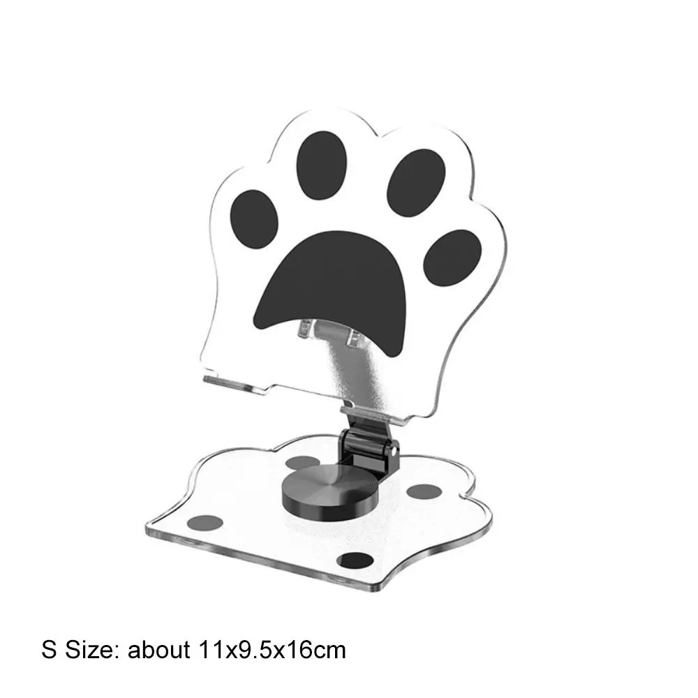 Stylish Cute Cat Paw Tablet Computer Stand Holder Rotatable Acrylic Phone Desktop Mount Stable Charger Compatible Bracket Vlog
