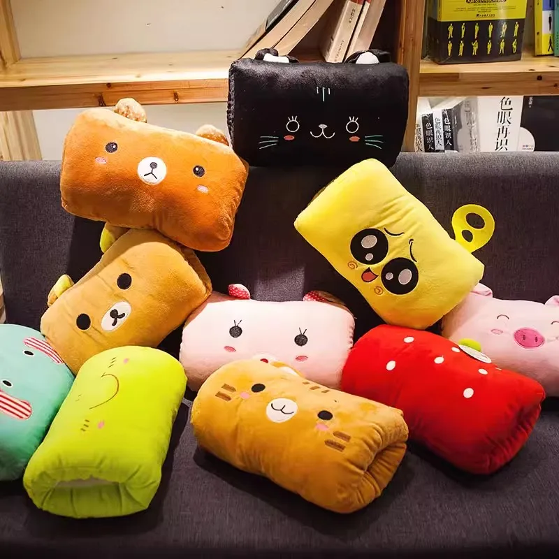 kids cute gift Winter Cartoon Plush Toys Hand Warmer Cartoon Animals Soft pillow Hand Hold Warm Cushion Gift. Non electrical 3