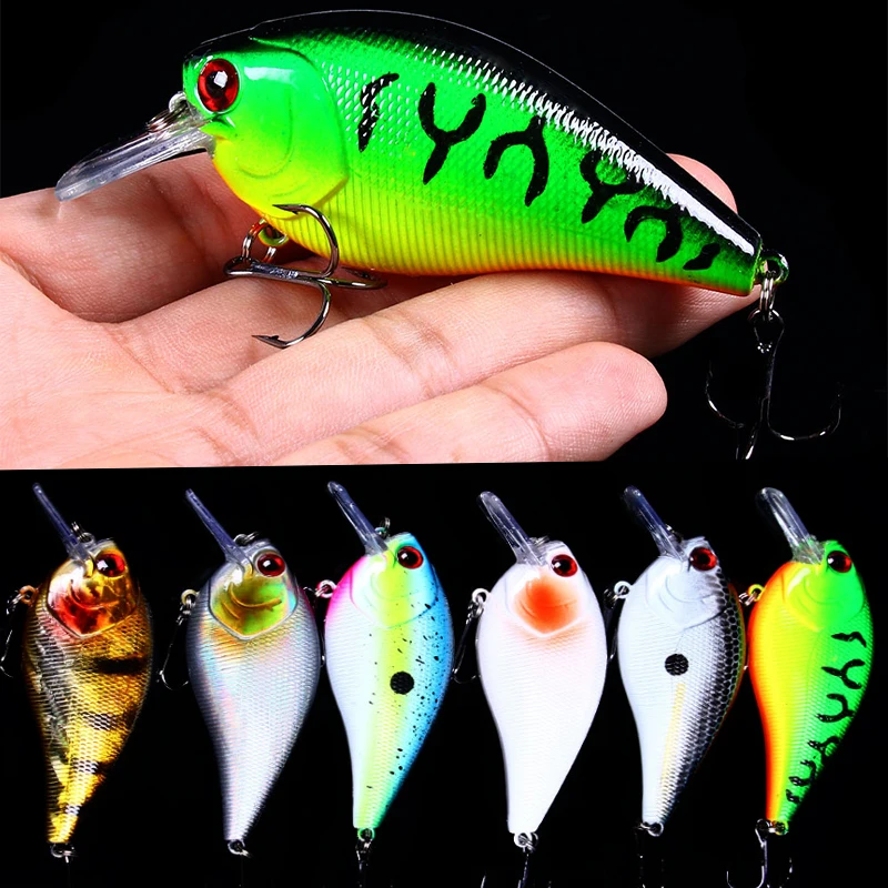 Leurre crankbait shallow HENGJIA 8.5cm 15g avec bille pour pêche brochet et black bass