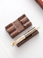 Walnut Wood Pen Holder Stand for Dip Pen Fountain Pen Rest Desk Organizer Office School Supplies Desk Accessories 2