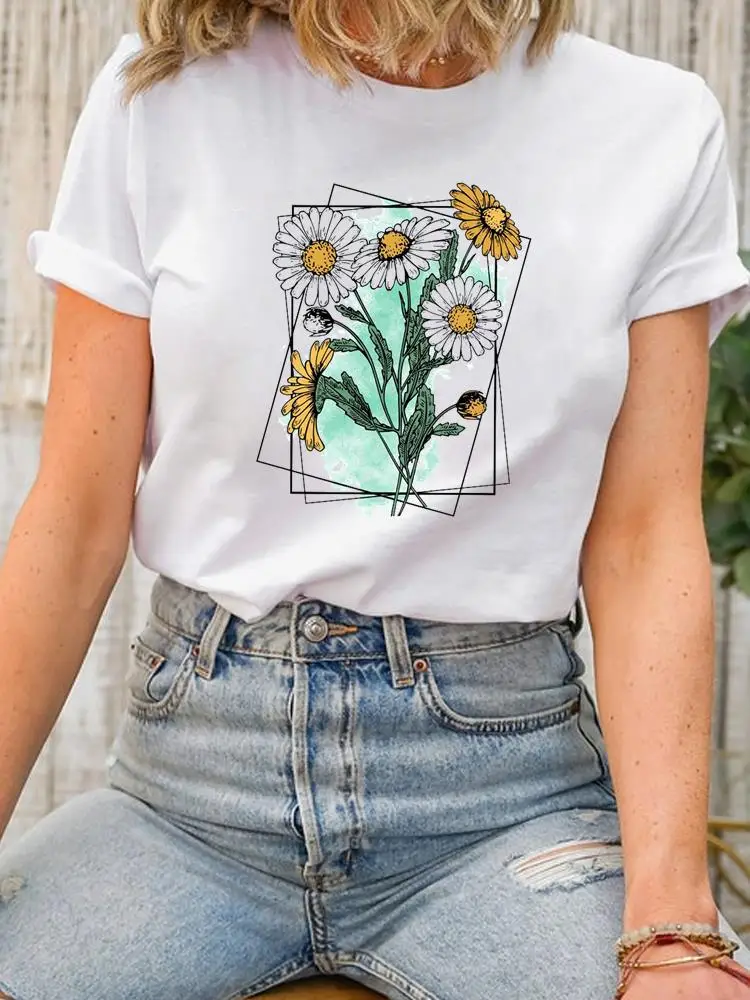 Butterfly Trend Cute 90s Short Sleeve Lady Female Shirt Tee Fashion Clothes Women Print Spring Summer Graphic T-shirt