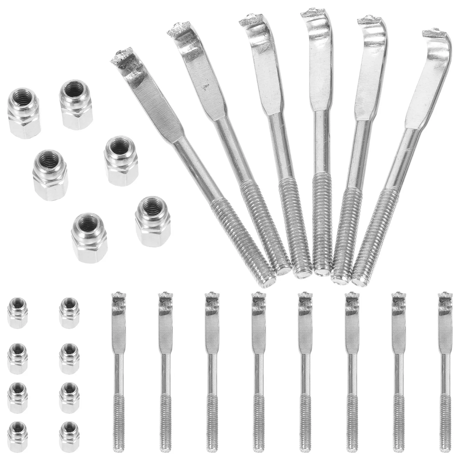 24Pcs 밴조 후크 너트 밴조 액세서리 교체 부품용 헤비 듀티 금속 브래킷 간편한 설치 음악 애호가 필수품