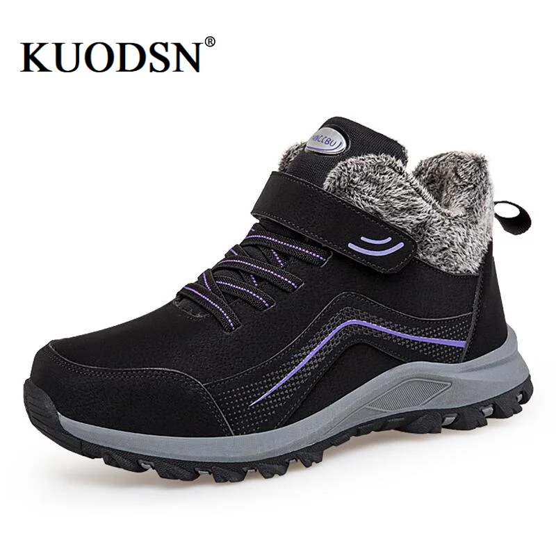 

Winter Thick Fur Women's Boots Outdoor Non-slip Ankle Boots Waterproof Women Snow Boots Rubber Platform Winter Boots Botas Mujer