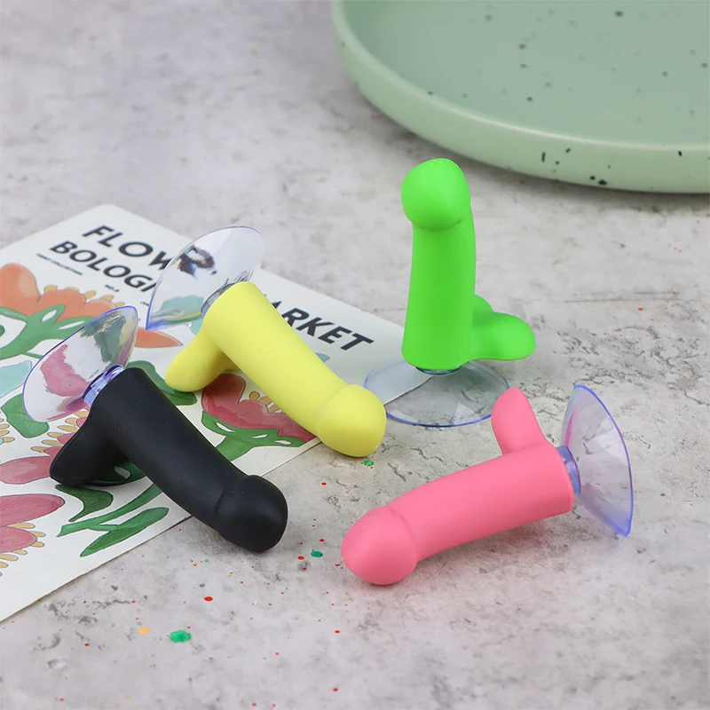Mini Dick Luminous Funny Toy Dick Prank Spoof Power Control Cap Funny Sucker Controller Decorative Caps