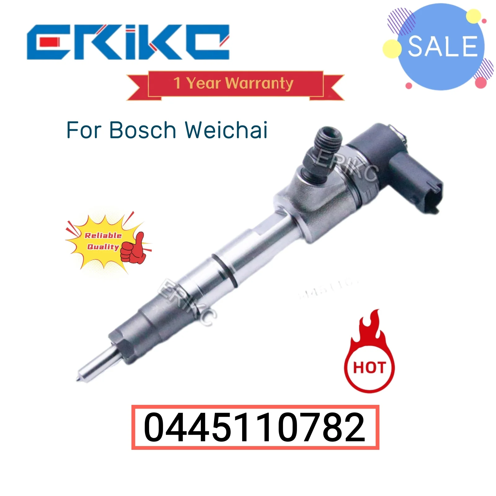 

0445110782 Nozzle Injector 0 445 110 782 Injector Assy Fuel 0445 110 782 Common Rail Diesel Injector for Bosch Weichai