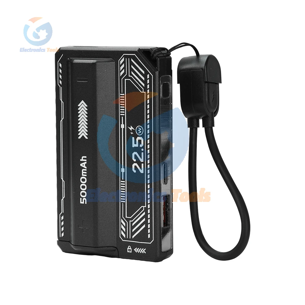 5000mAh 1 sezione Saldatura gratuita 21700 Custodia Power Bank PD 20W Custodia di ricarica rapida USB Type-C Scatola caricabatteria fai da te 5V 2A - Image 3