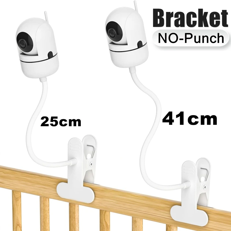 Support de caméra Flexible portable, support de caméra pour moniteur de bébé, moniteur de Webcam, Base de support pliable sans poinçon avec Clip
