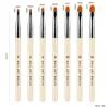 7Pcs/Set Nylon Hair UV Gel Acrylic Nail Art Builder Brush Pen Drawing Pens For Nail Design Nail Supplies For Professionals 2