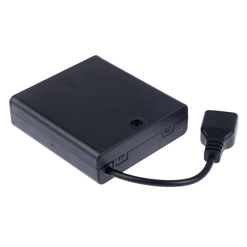 5V LED 스트립 조명용 4 X AA USB 배터리 상자 USB 미니 전원 공급 장치