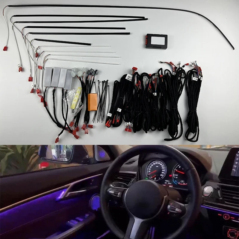 

Fit for BMW 1 Series 2016 - 2022 18 Lights Illusion Interior Lights LED Ambient Light High Quality Car Modification Parts