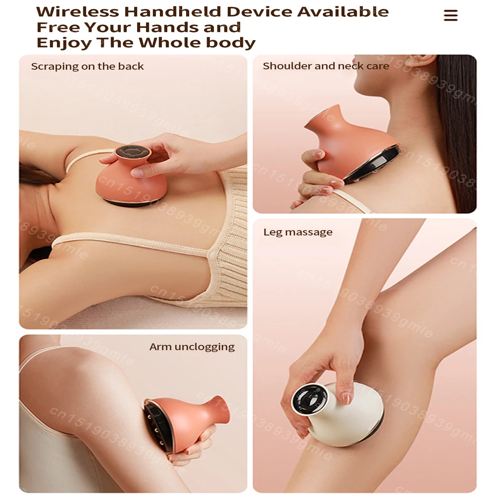 Electric Scraping Instrument Dredge Meridians Cupping Device Body Cellulite Scraping Tool Vacuum Massage Jars Relieve Fatigue 5