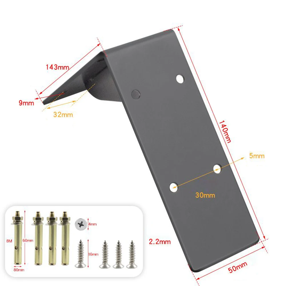 

Кронштейн для мебели, тяжелый кронштейн, металлический кронштейн, большая металлическая полка, настенный монтаж, 8 винтов, плавающий треугольник