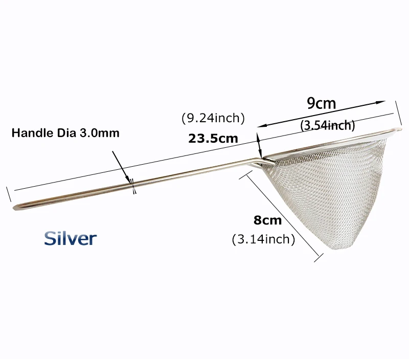 Fine Mesh Cocktail Strainer Conical Bar Strainer Stainless Steel