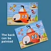 10 Pcs 3D EVA Foam Sticker Creative Art Craft Kit for Kids Boys Girls DIY Cartoon Animal Transportation Painting for Education 3