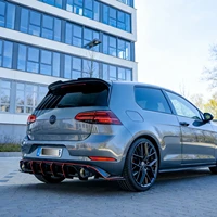 1:1 Maxton Style Car Rear Spoiler Caps For VW Golf Mk7 GTI GTD GTE R R-Lline TSI TDI 2012-2020 Tuning Rear Roof Spoiler Wings 3
