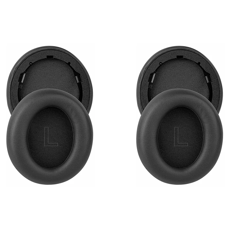 

2 пары сменных амбушюров для Anker Soundcore Life Q30/Q35, протеиновая кожа, цвет черный