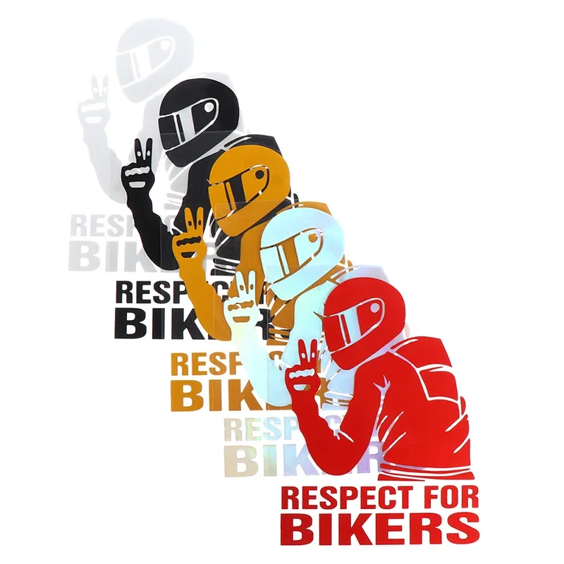 10pc 15x11CM Respect Biker Sticker For On Car Motorcycle Vinyl 3D Stickers Motorcycle Vinyl 3D Stickers And Decals funny french bulldog 3d dog cover scratch car sticker automobiles motorcycles exterior accessories vinyl decals 12cm 9cm