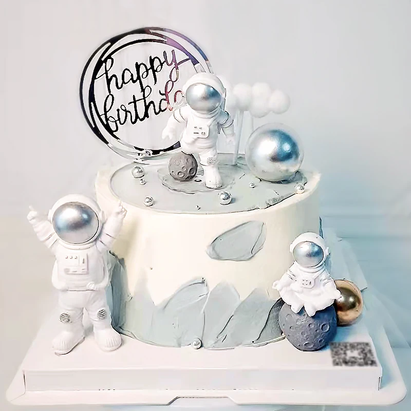 22 Pcs Space Cake Topper,Space Cupcake Toppers Astronaut Figurine Birthday  Outer Space Themed Party Decorations Supplies Planet Rocket Pearl Balls and  Star DIY Cake Toppers for Kids Party Baby Shower Blue