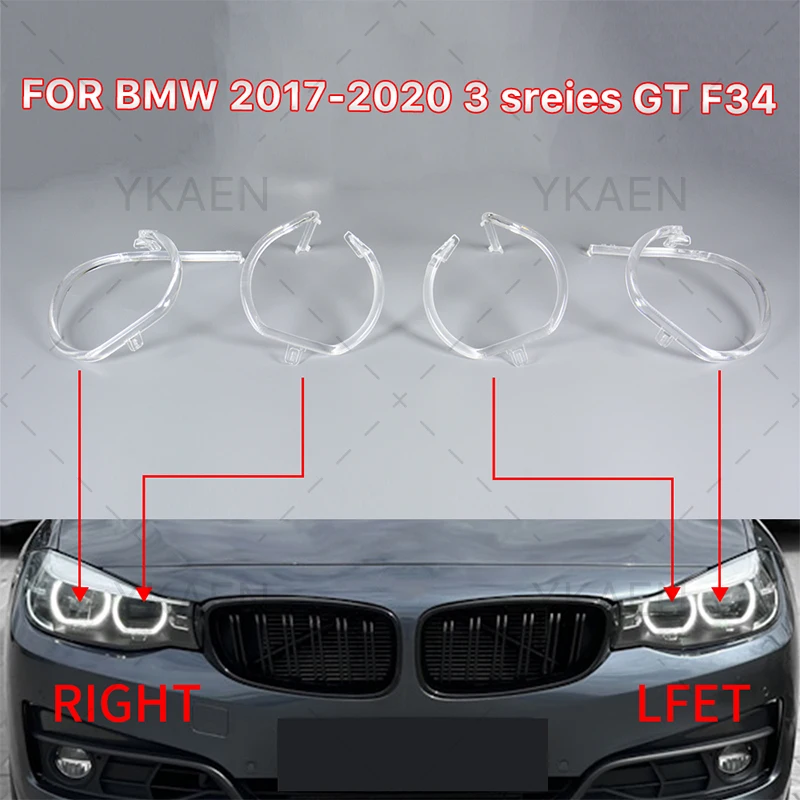 BMW 3 시리즈 GT F34 2017-2020 헤드라이트 주간 주행등 엔젤 아이용 DRL 라이트 가이드 바 라이트 가이드 튜브 스트립