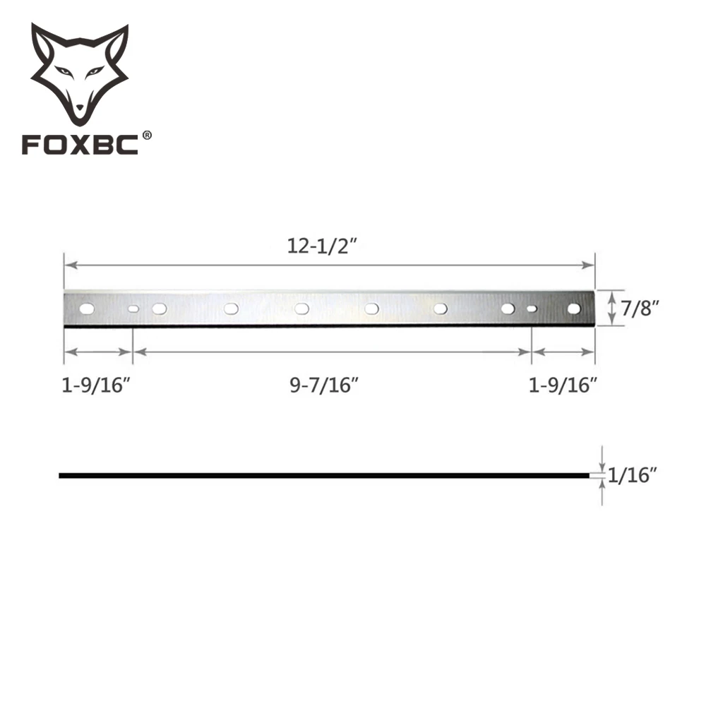 FOXBC-cuchillas cepilladoras DW7342 de 12,5 pulgadas, repuesto para cuchillo cepillador de madera DeWalt DW734 para carpintería, Juego de 3