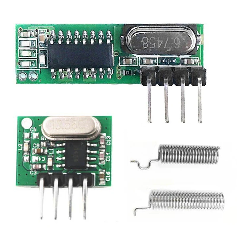A7THK-433 Mhz Superheterodyne RF Receiver And Transmitter Module Wireless Module Diy Kit Antenna