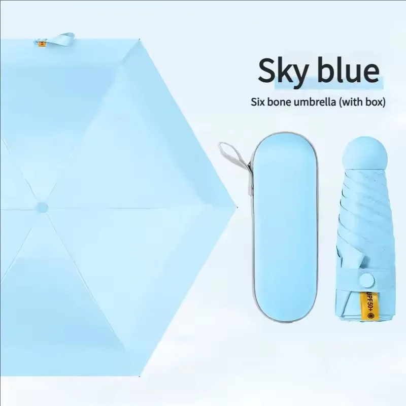 Sombrilla Compacta de Viaje Ultraligera con Protección UV y Diseño Portátil