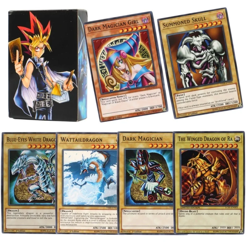 thumbnail image 1 of 66-148 cartas Yugioh con caja de hojalata, cartas Yu Gi Oh, cartas holográficas doradas en inglés, cartas de juego Duel Links, Exodia Blue Eyes, 1 of 5