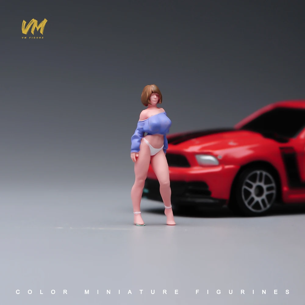 Bemalte Miniaturfigur 1/64: Sonniges, hübsches Mädchen im Bikini – Schönheit für die urbane Landschaftsgestaltung – Requisiten für Modellfahrzeuge und Deko-Puppen – Detail 29