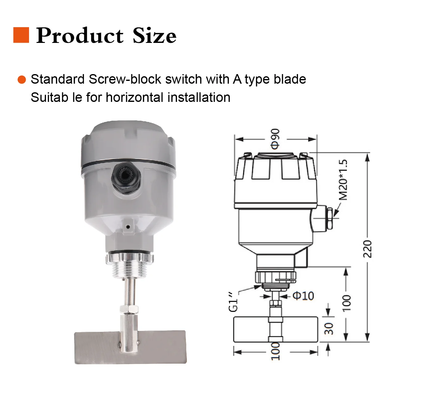 Rotary Paddle Level Switch 24V 110V 220V Powder Hopper Silo Bin Level Sensor Sol