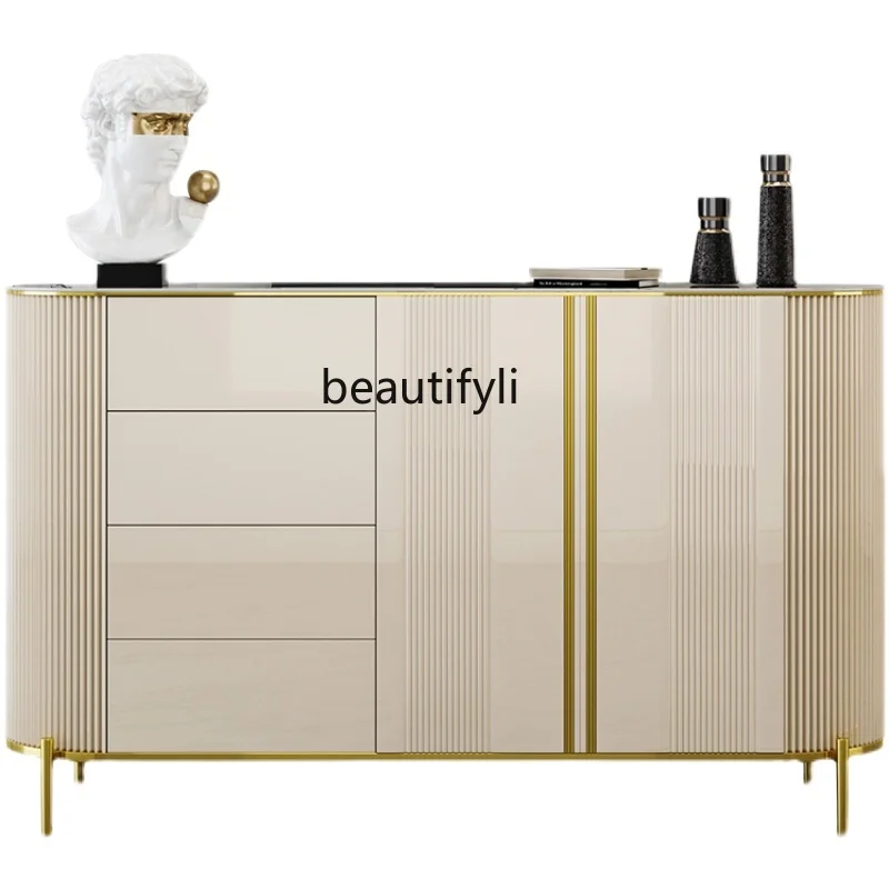 

Light Luxury Sideboard Cabinet Stone Plate Modern Simple Home Living Room Bedroom Dining Room Storage Entrance Cabinet