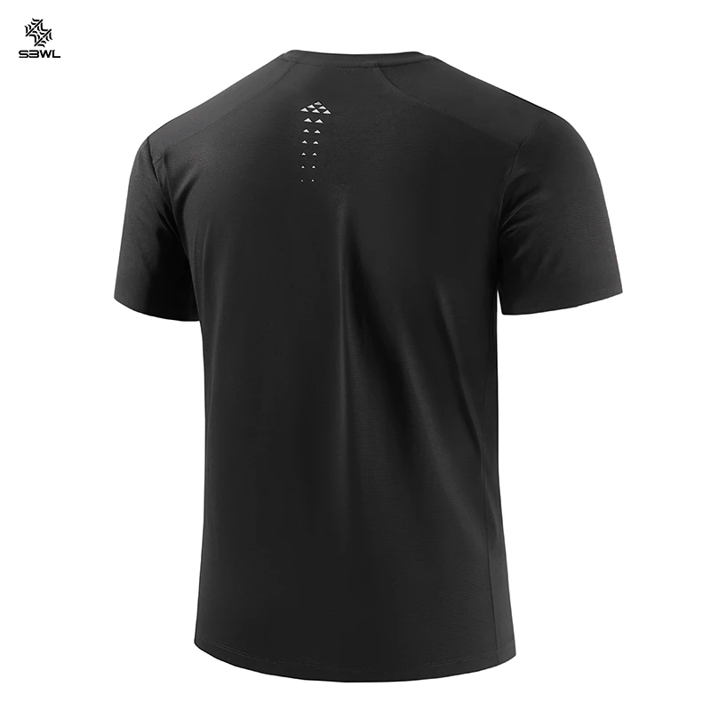 SBWL High quality Outdoor hiking mountaineering Tees running weight loss fitness sports quick drying T-shirt Men's Ice silk Tops 2