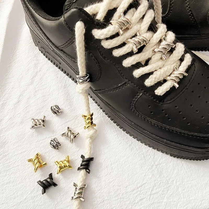 Luxe Voor AF1 AJ1 Metalen Gespen Draad Doorn Knoop Schoen Decoratieve Bloem Sneakers Iron Ring Schoenveters Shoe Charms Accessoires