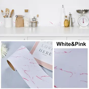 10 M/ม้วนตกแต่งบ้าน Windowsill เอว Line วอลล์เปเปอร์กรอบประตู Marble Grain Wall Border สติกเกอร์ PVC Self - กาว Waveguide Line 9