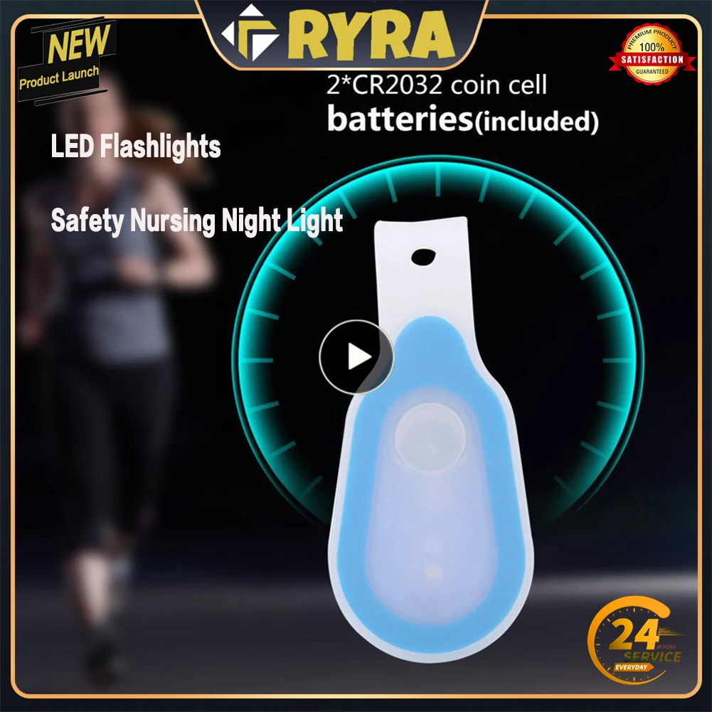 

LED Flashlights Safety Nursing Night Light Hands Free Strong Magnetic Flashlight Waterproof Warning Light Clip Lamp For Running