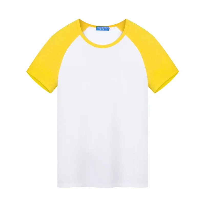 Sublimation Blank White T-shirt Polyester Solid Color Round Neck Short Sleeve Tops tees Shirt Dad Mon Kids Summer Clothing 4