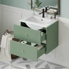 24 Inch Wall Mounted Bathroom Vanity with 2 Drawers - Ideal for Small Bathrooms，Single Sink Bathroom Vanity，Lava Manos De Baño 3