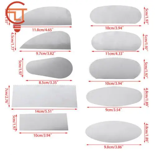 Polymer Clay Tools Pottery Tools Steel Cutter Ceramic Tools Steel Serrated Scraper Pottery Clay Scraper 10PCS