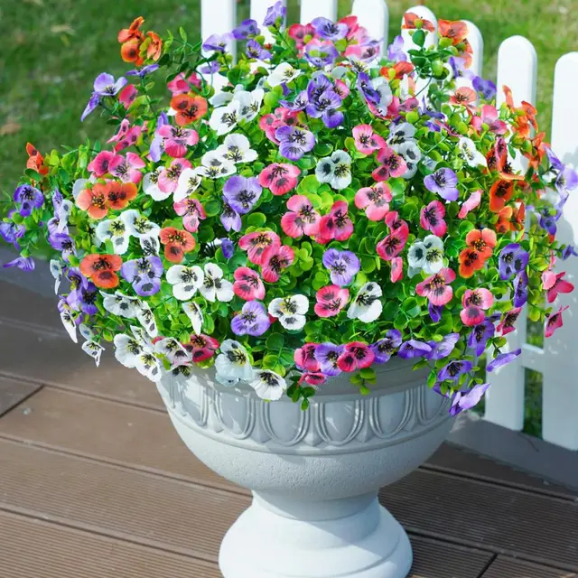 Weather Resistant Artificial Flowers Colorful