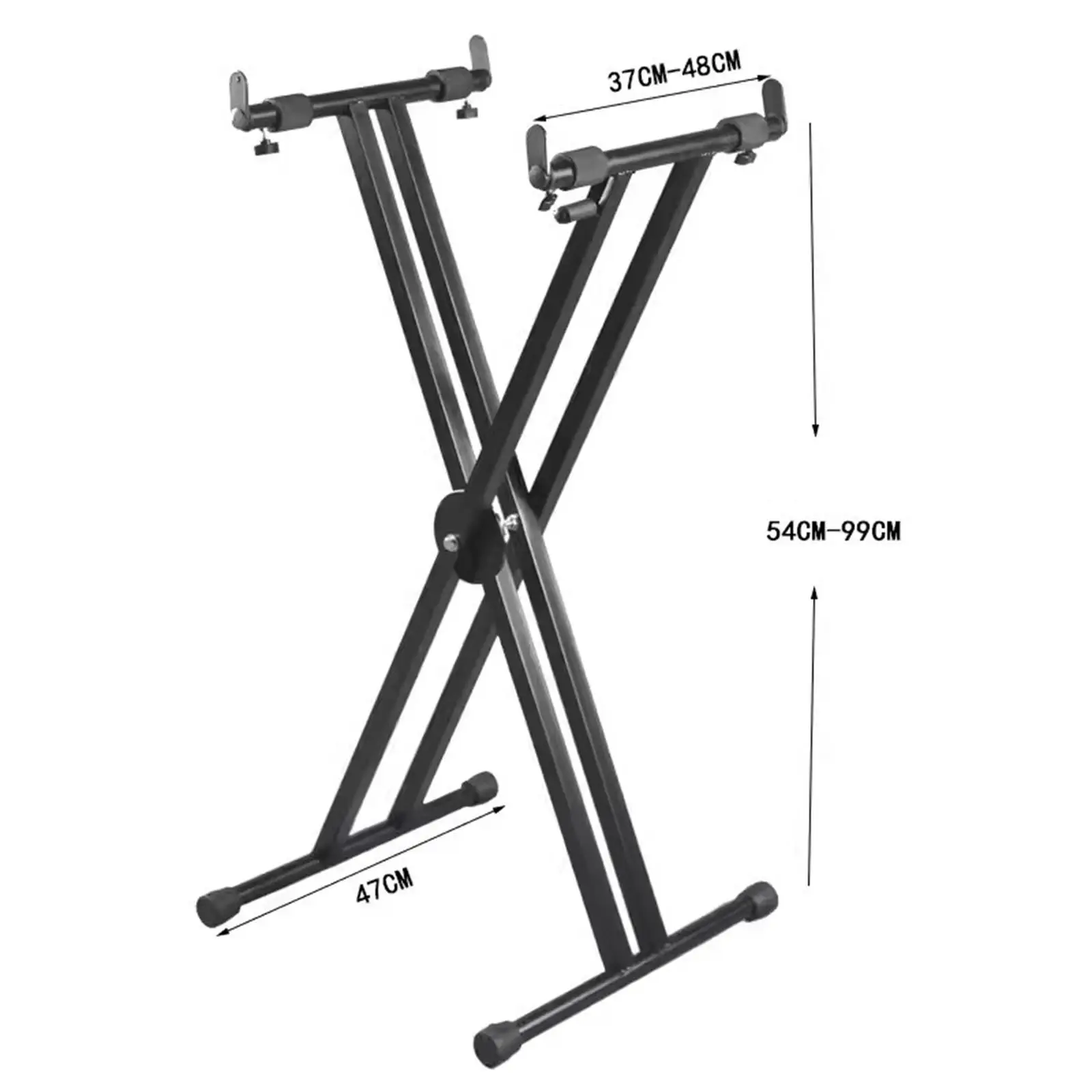 Piano Keyboard Stand Universal Digital Piano Stand Collapsible Height Adjustable Double Braced X Shaped Keyboard Rack for Stage