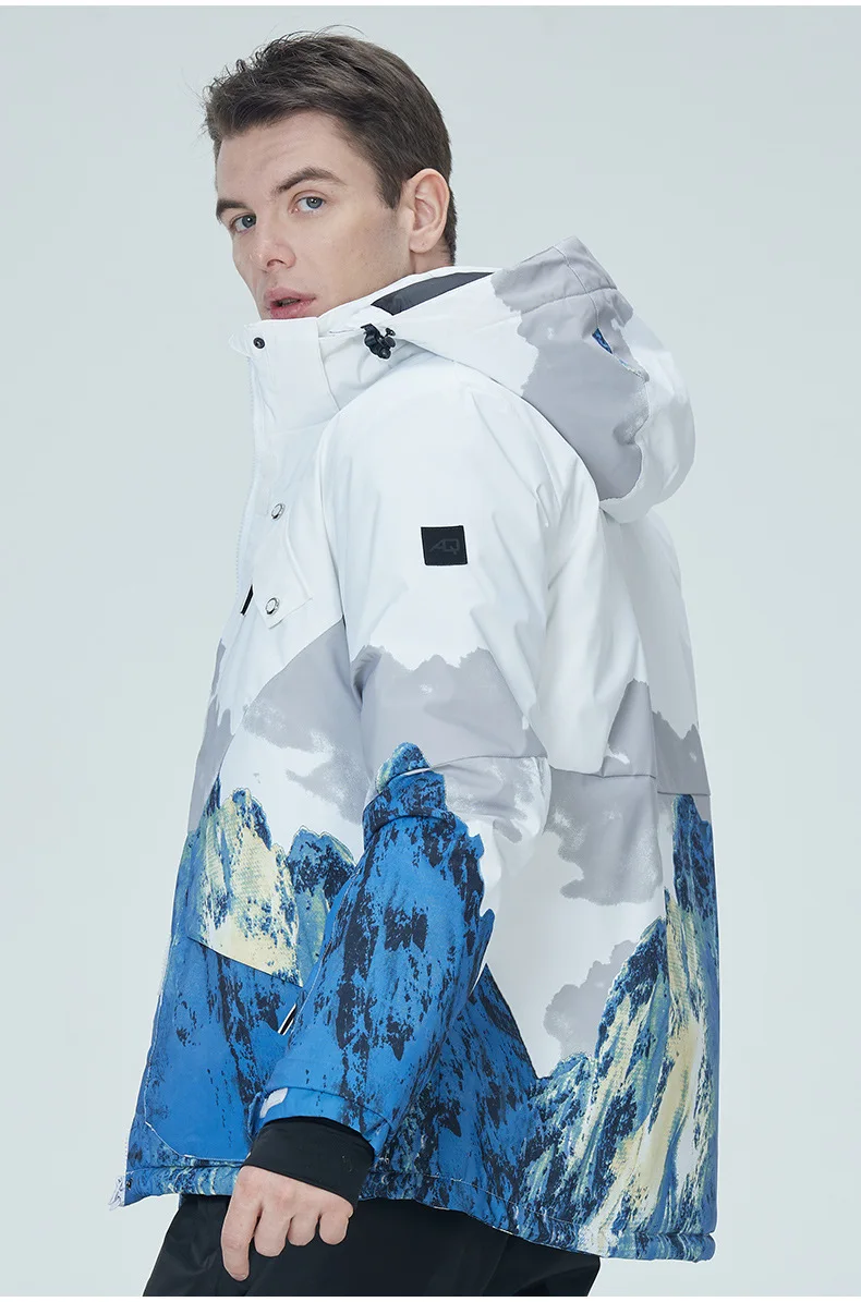 Men's And Women's Ski Jackets Windproof And Waterproof Winter Outdoor Sports Jackets Men's Warm Printing Coat Snow Jacket