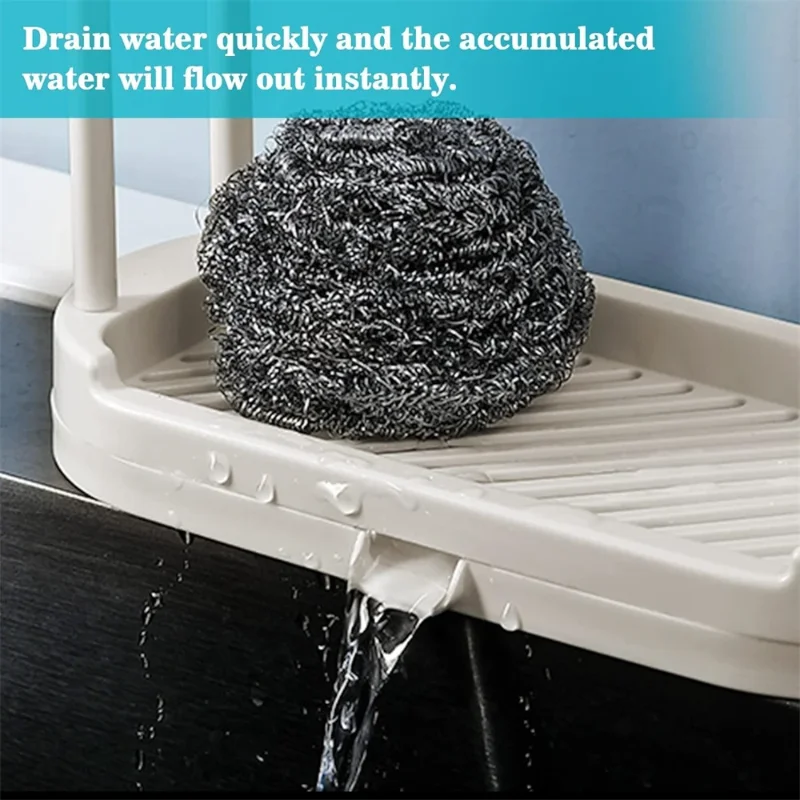 Sink Sponge Holder 1PCS Detachable Kitchen Dishcloth Holder Rag Hanger Bathroom Scrubber Brush Organizer