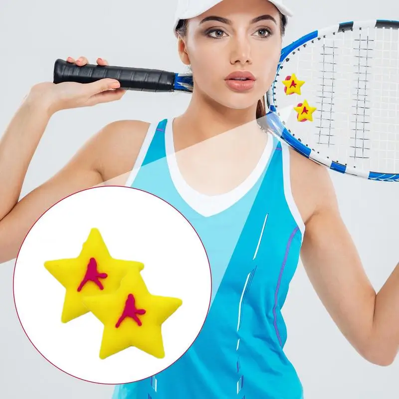 Tennis Dampener 2PCS Cute Tennis Shock Absorber Soft Silicone Tennis Vibrastop Dampener Tennis Racket Accessories Make A Big Hit