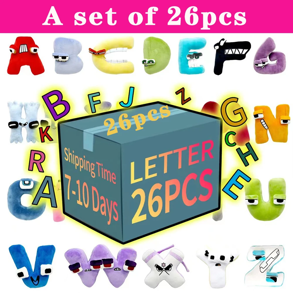 13-26Pcs Alphabet Lore Plush English Letter Stuffed Animal Plushie Doll  Toys Gift For Kids Children Educational Christmas Gifts