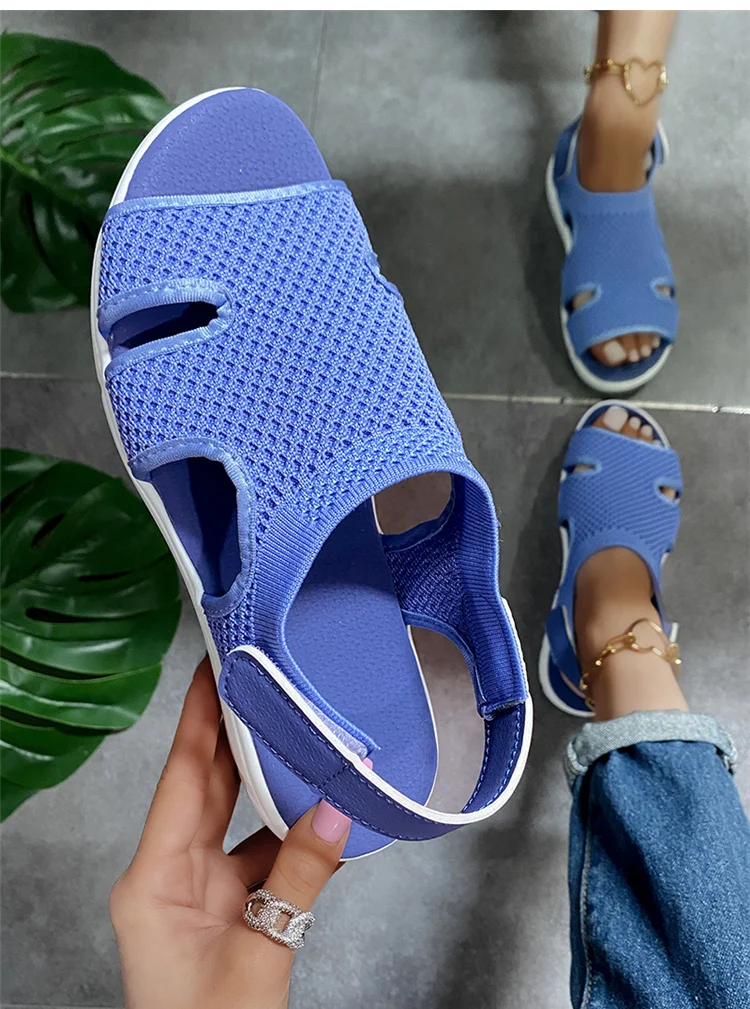 Women Sandals 2022 Fashion New Open Toe Ladies Shoes Retro Sandals For Women Lightweight Female